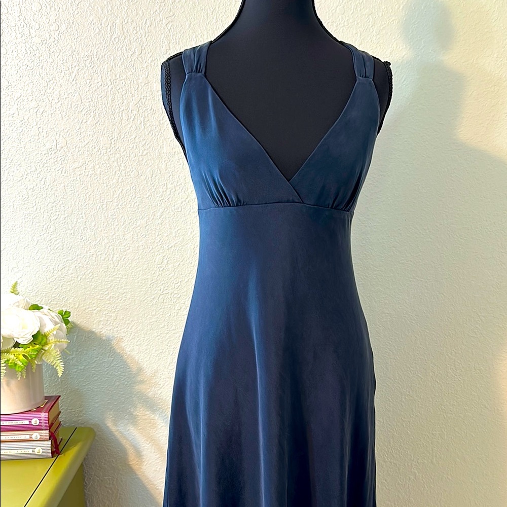 J. Crew Elegant Navy Blue Dress